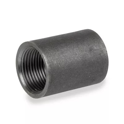What dimensions do the Merchant Steel Threaded Black Full Couplings conform to?