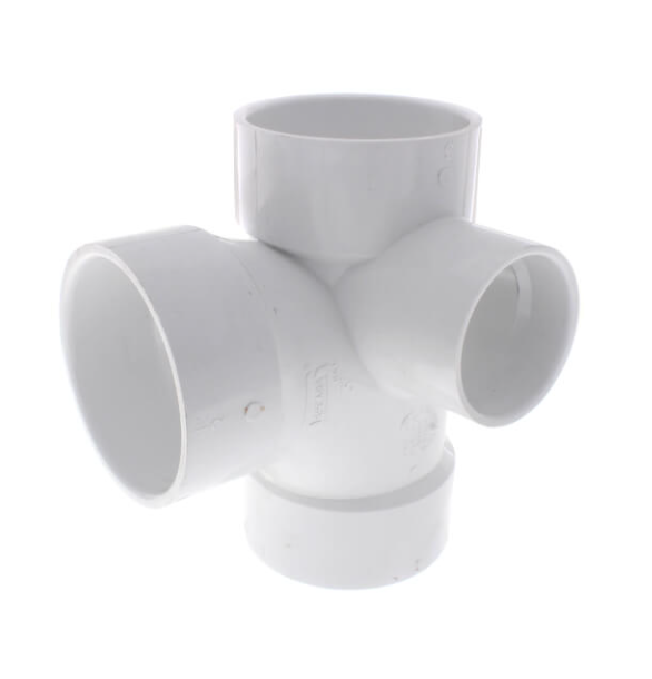 PVC DWV Sanitary Tee w/ Right Side Inlet (HUB x HUB x HUB) Questions & Answers