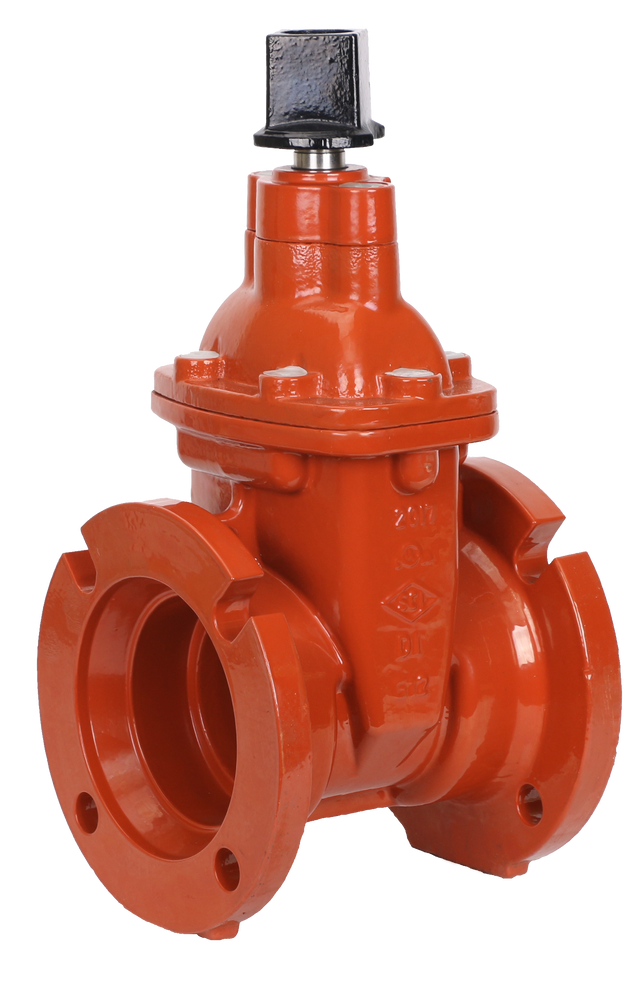 Can a new 8” water gate vale be used to test a 8” dip water line?